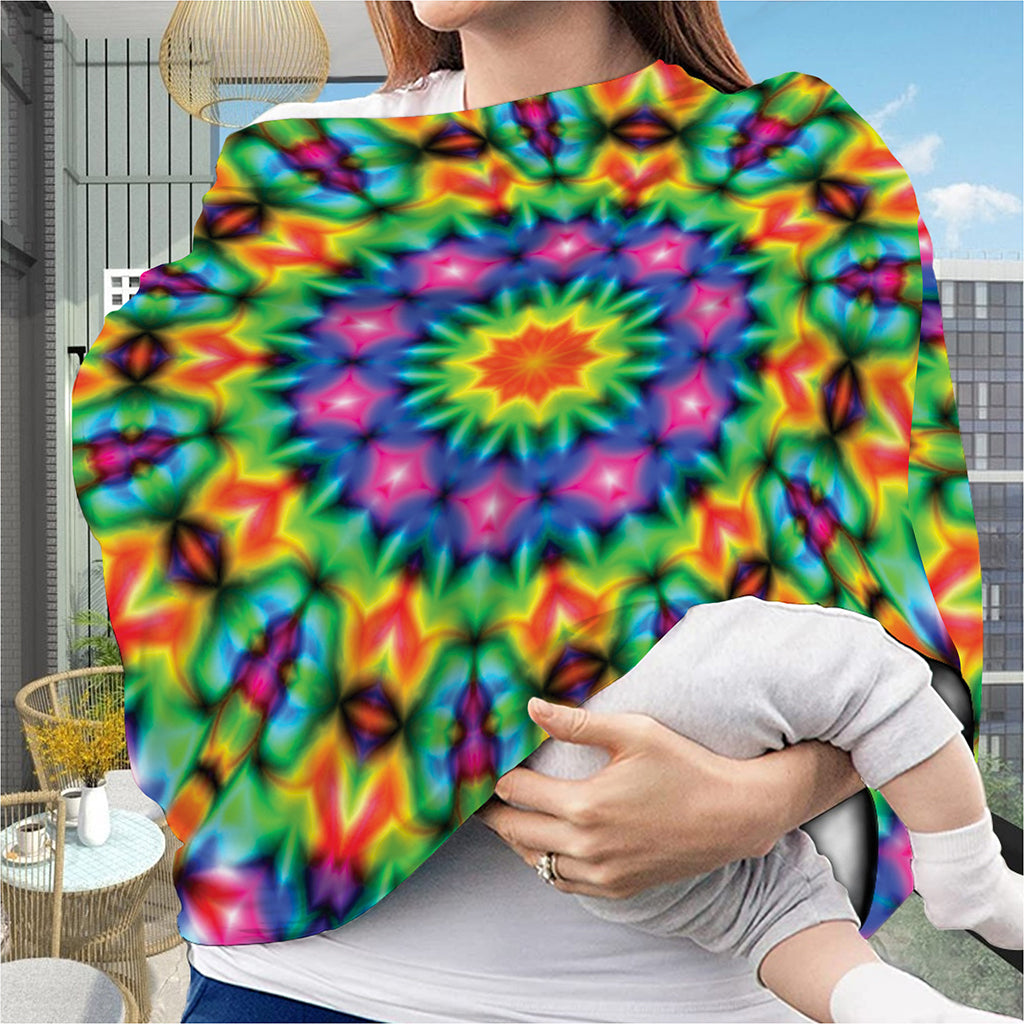 Rainbow Kaleidoscope Print Baby Seat Cover