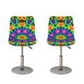 Rainbow Kaleidoscope Print Bar Stool Covers