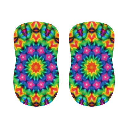 Rainbow Kaleidoscope Print Bar Stool Covers