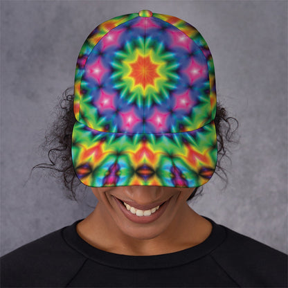Rainbow Kaleidoscope Print Baseball Cap