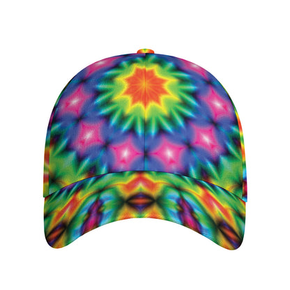Rainbow Kaleidoscope Print Baseball Cap