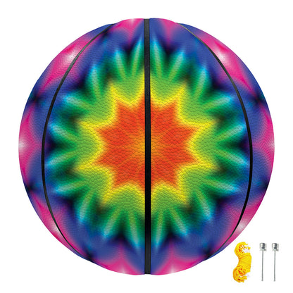 Rainbow Kaleidoscope Print Basketball