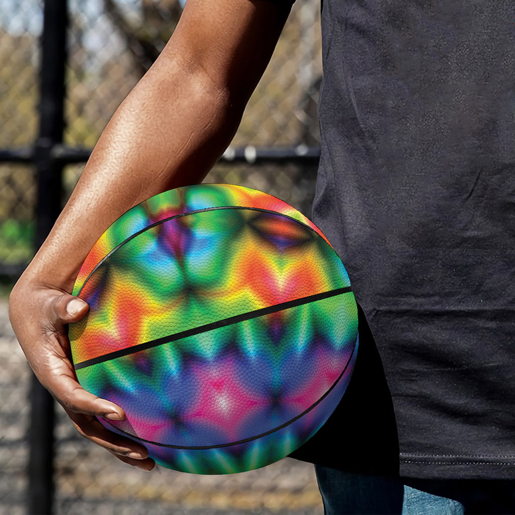 Rainbow Kaleidoscope Print Basketball