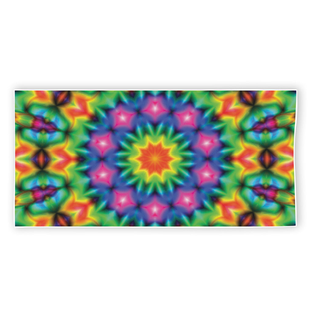 Rainbow Kaleidoscope Print Beach Towel