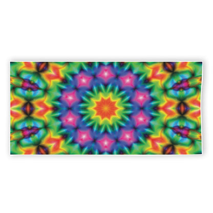 Rainbow Kaleidoscope Print Beach Towel