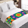 Rainbow Kaleidoscope Print Bed Runner