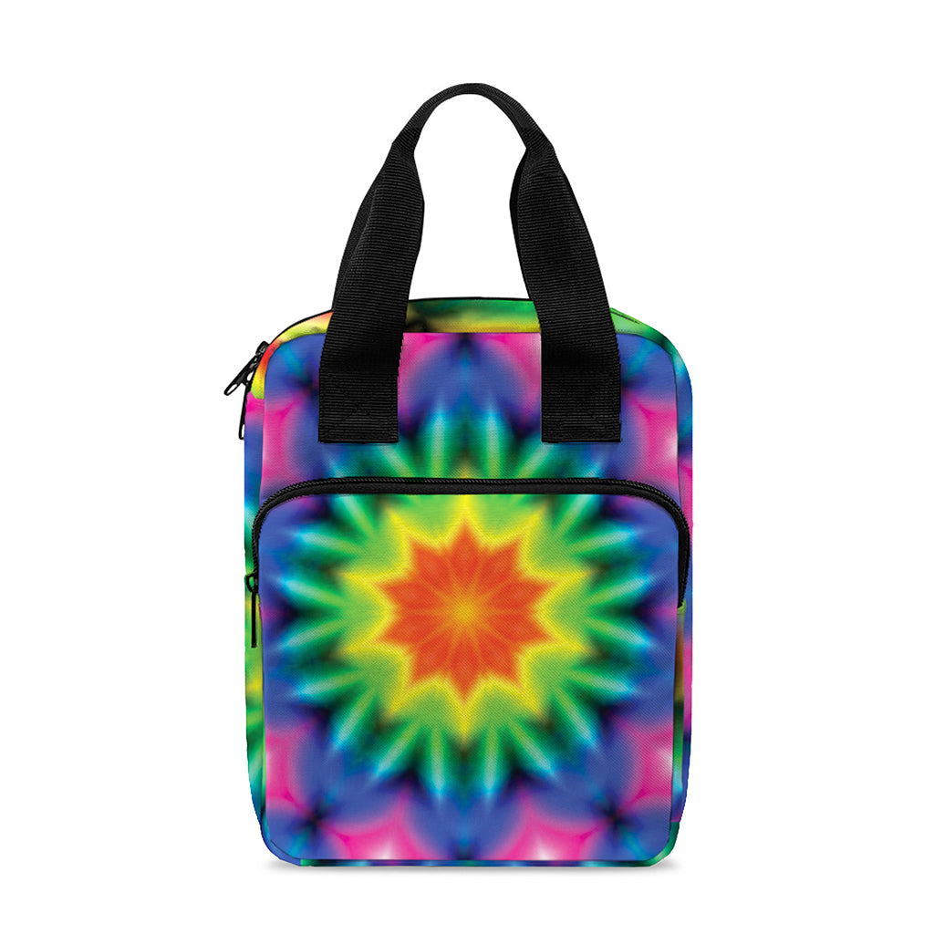 Rainbow Kaleidoscope Print Bible Tote Bag