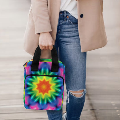 Rainbow Kaleidoscope Print Bible Tote Bag