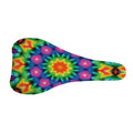 Rainbow Kaleidoscope Print Bicycle Seat Cover