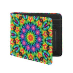 Rainbow Kaleidoscope Print Bifold Wallet