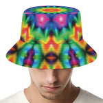 Rainbow Kaleidoscope Print Bucket Hat