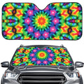 Rainbow Kaleidoscope Print Car Windshield Sun Shade