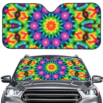 Rainbow Kaleidoscope Print Car Windshield Sun Shade