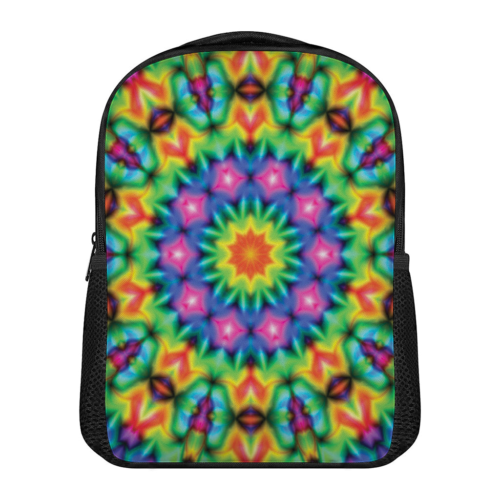 Rainbow Kaleidoscope Print Casual Backpack