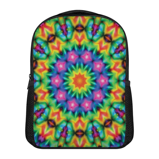 Rainbow Kaleidoscope Print Casual Backpack