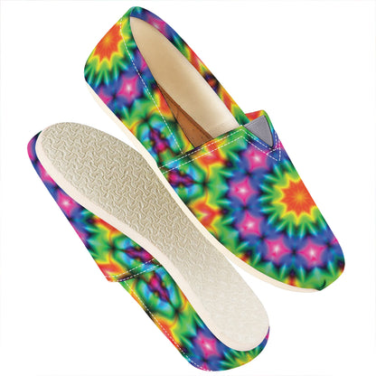 Rainbow Kaleidoscope Print Casual Shoes