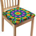Rainbow Kaleidoscope Print Chair Cushion Cover