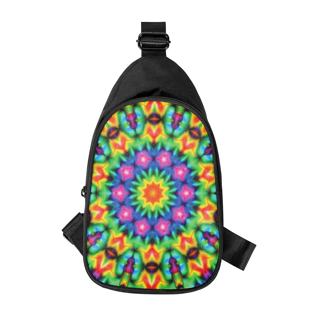 Rainbow Kaleidoscope Print Chest Bag