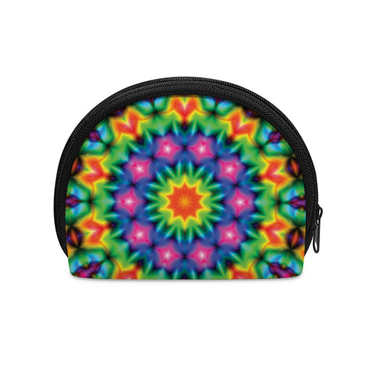 Rainbow Kaleidoscope Print Coin Purse