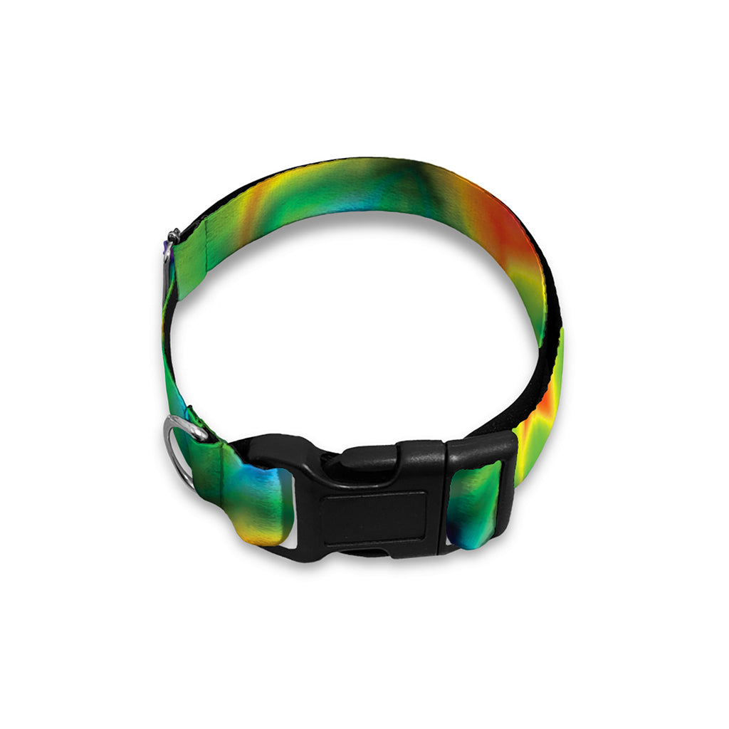 Rainbow Kaleidoscope Print Dog Collar