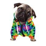 Rainbow Kaleidoscope Print Dog Zip Up Hoodie