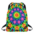 Rainbow Kaleidoscope Print Drawstring Backpack