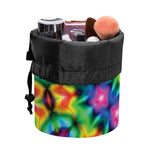 Rainbow Kaleidoscope Print Drawstring Makeup Bag