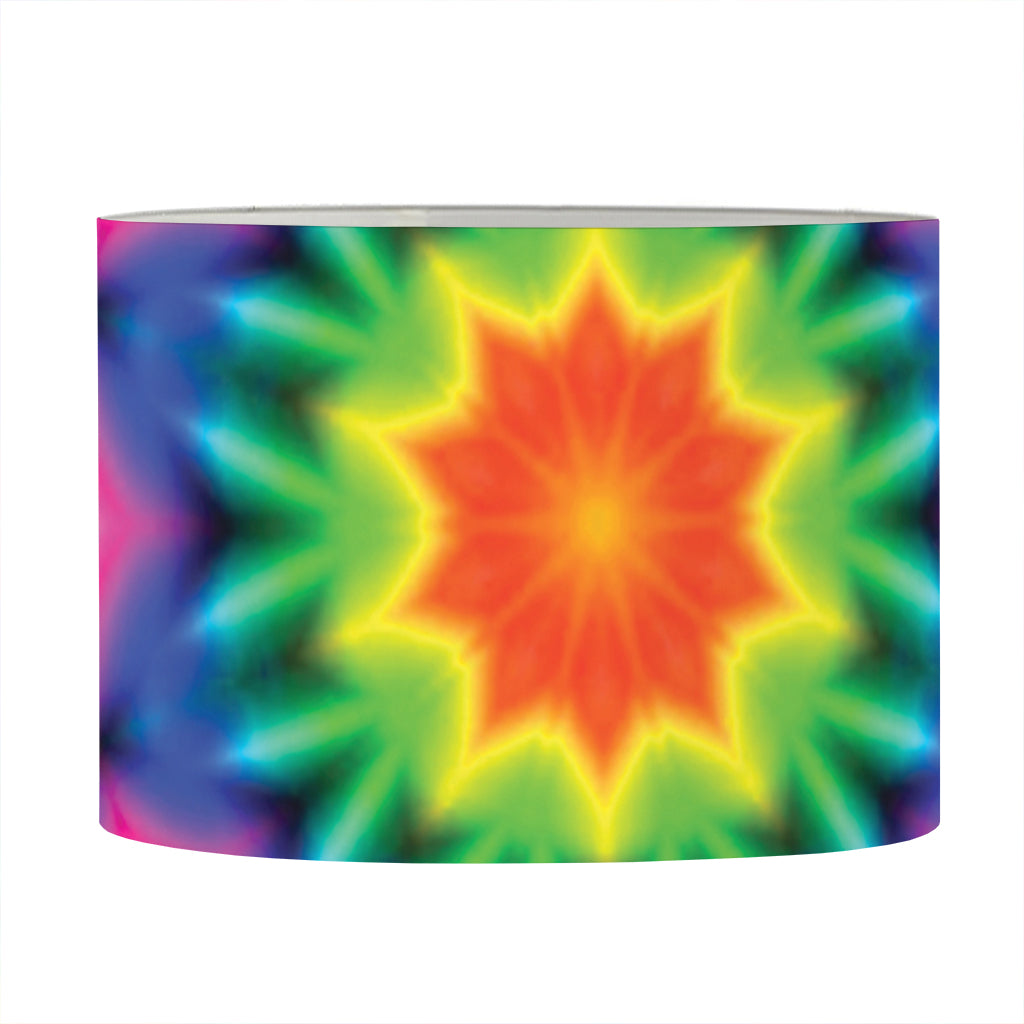 Rainbow Kaleidoscope Print Drum Lamp Shade