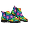 Rainbow Kaleidoscope Print Flat Ankle Boots