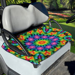 Rainbow Kaleidoscope Print Golf Cart Seat Cover