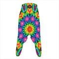 Rainbow Kaleidoscope Print Hammer Pants