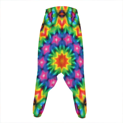 Rainbow Kaleidoscope Print Hammer Pants