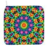 Rainbow Kaleidoscope Print Hand Towel