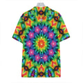 Rainbow Kaleidoscope Print Hawaiian Shirt