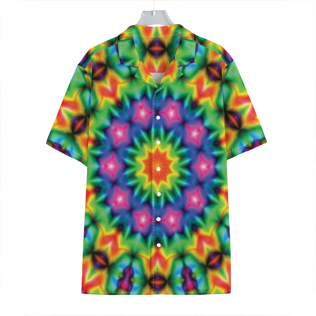 Rainbow Kaleidoscope Print Hawaiian Shirt