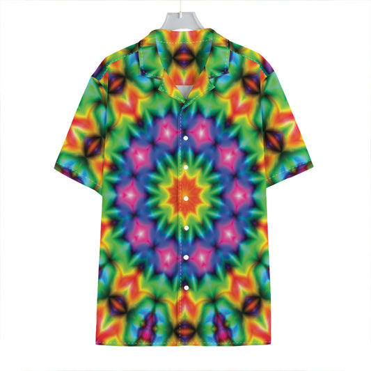 Rainbow Kaleidoscope Print Hawaiian Shirt