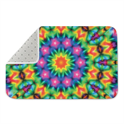 Rainbow Kaleidoscope Print Indoor Door Mat