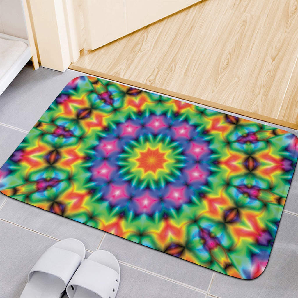 Rainbow Kaleidoscope Print Indoor Door Mat
