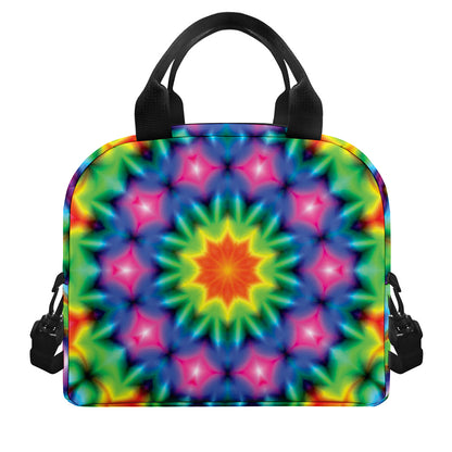 Rainbow Kaleidoscope Print Insulated Lunch Bag