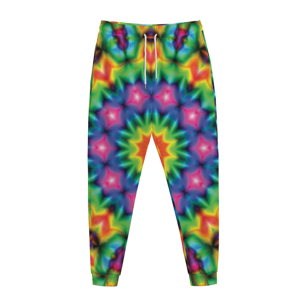 Rainbow Kaleidoscope Print Jogger Pants