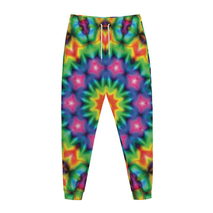 Rainbow Kaleidoscope Print Jogger Pants