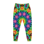 Rainbow Kaleidoscope Print Jogger Pants