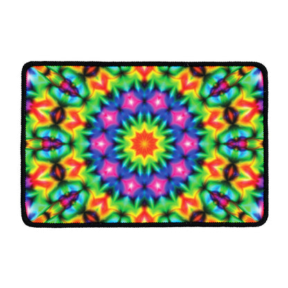 Rainbow Kaleidoscope Print Kitchen Mat