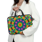 Rainbow Kaleidoscope Print Laptop Sleeve With Handle