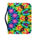 Rainbow Kaleidoscope Print Leather Bible Cover