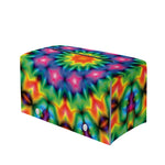 Rainbow Kaleidoscope Print Leather Tissue Box Cover