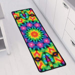 Rainbow Kaleidoscope Print Long Kitchen Mat