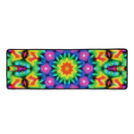 Rainbow Kaleidoscope Print Long Kitchen Mat