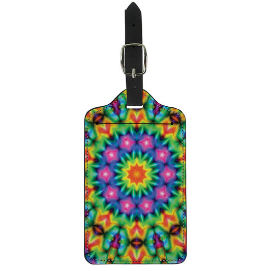 Rainbow Kaleidoscope Print Luggage Tag