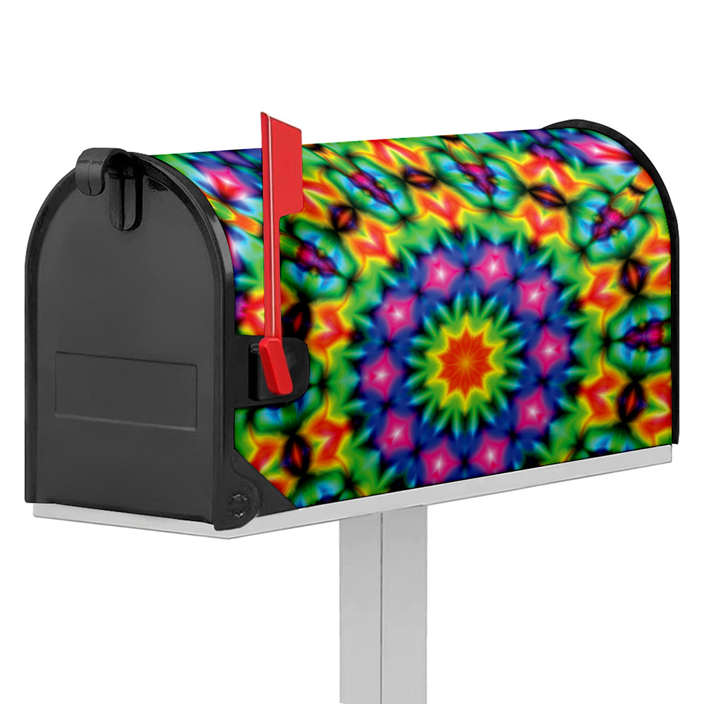 Rainbow Kaleidoscope Print Mailbox Cover